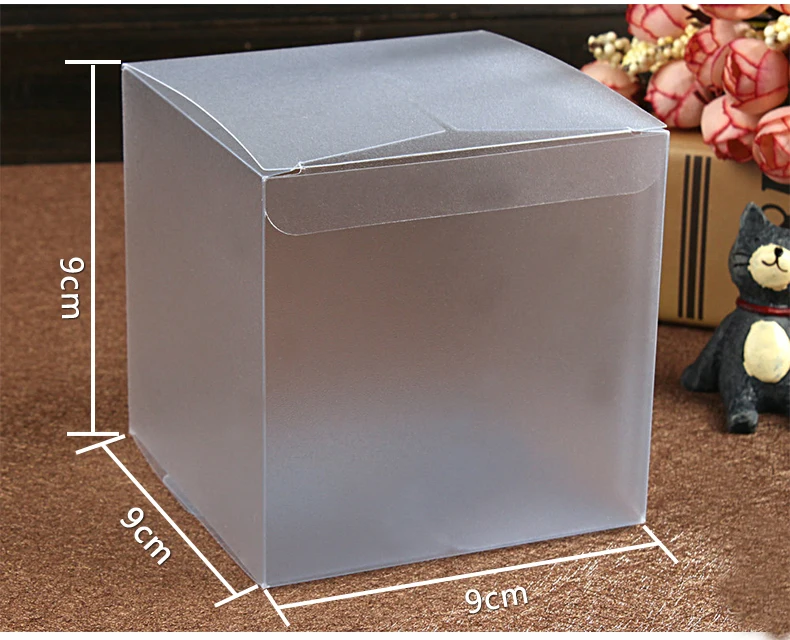 

30pcs 9*9*9cm Frosted Pvc Box Plastic Clear Box Gift Boxes For Jewellery/Candy/food Packaging Display Boxes Diy Cases Storage