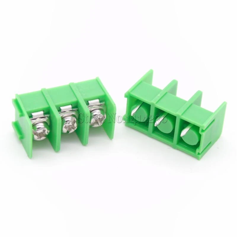 10Pcs KF7.62-3P 7.62mm pitch connector pcb screw terminal block connector 3pin