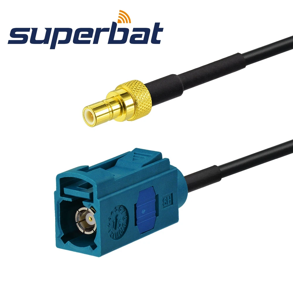 Superbat DAB/DAB+ Car Radio Aerial Fakra Jack to SMB Male Cable for Car Truck SUV Sirius XM Satellite Radio Stereo Receiver Tune