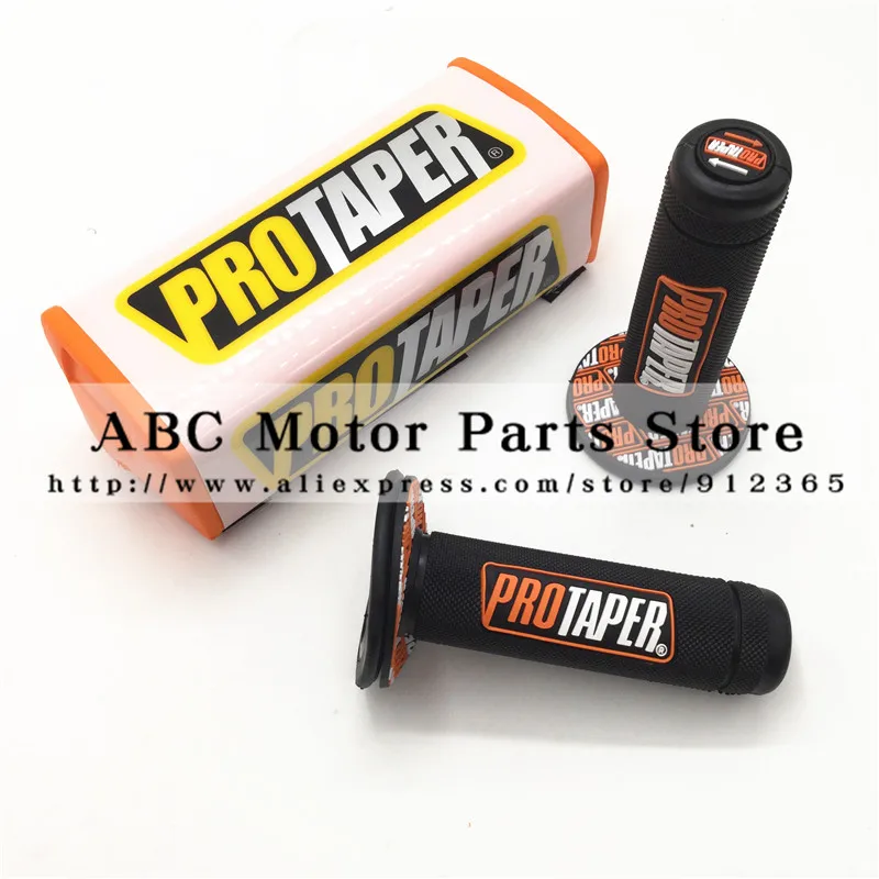 Dirt  bike ProTaper MotorCross Handle Bar Pads Protector Handlebar Grips Orange for 1-1/8