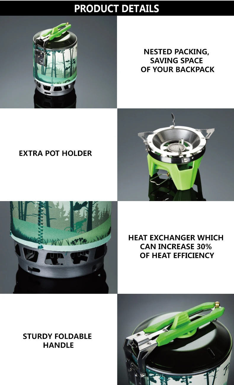Fire Maple Camping Gas Burners Outdoor Solo Backpacking Cooking System 2200W 0.8L 600g with Piezo Ignition Gas Stove FMS-X3