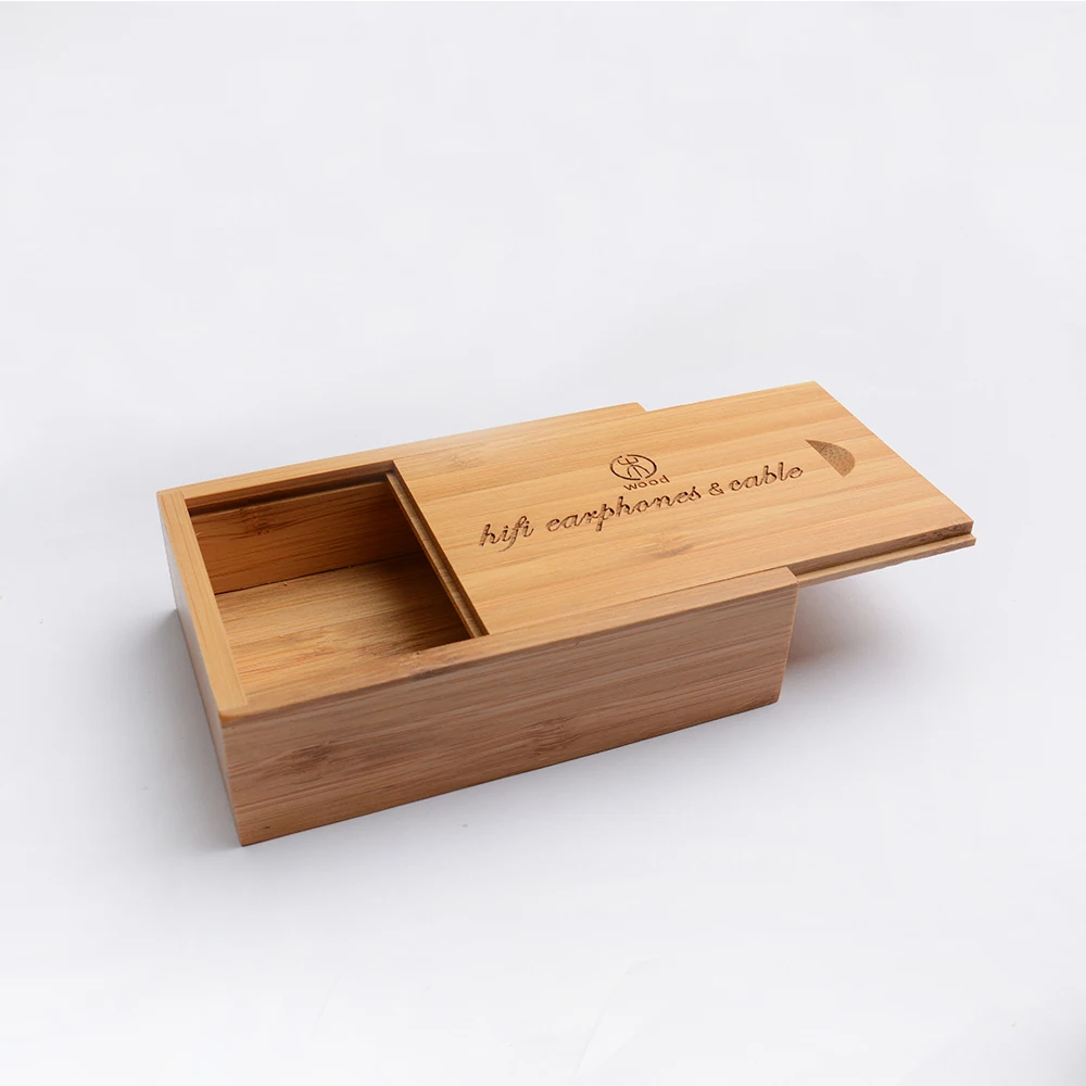 OKCSC سماعات أذن عالية الجودة مربع حقيبة من خشب الخيزران لسماعات الرأس حقيبة الإكسسوارات