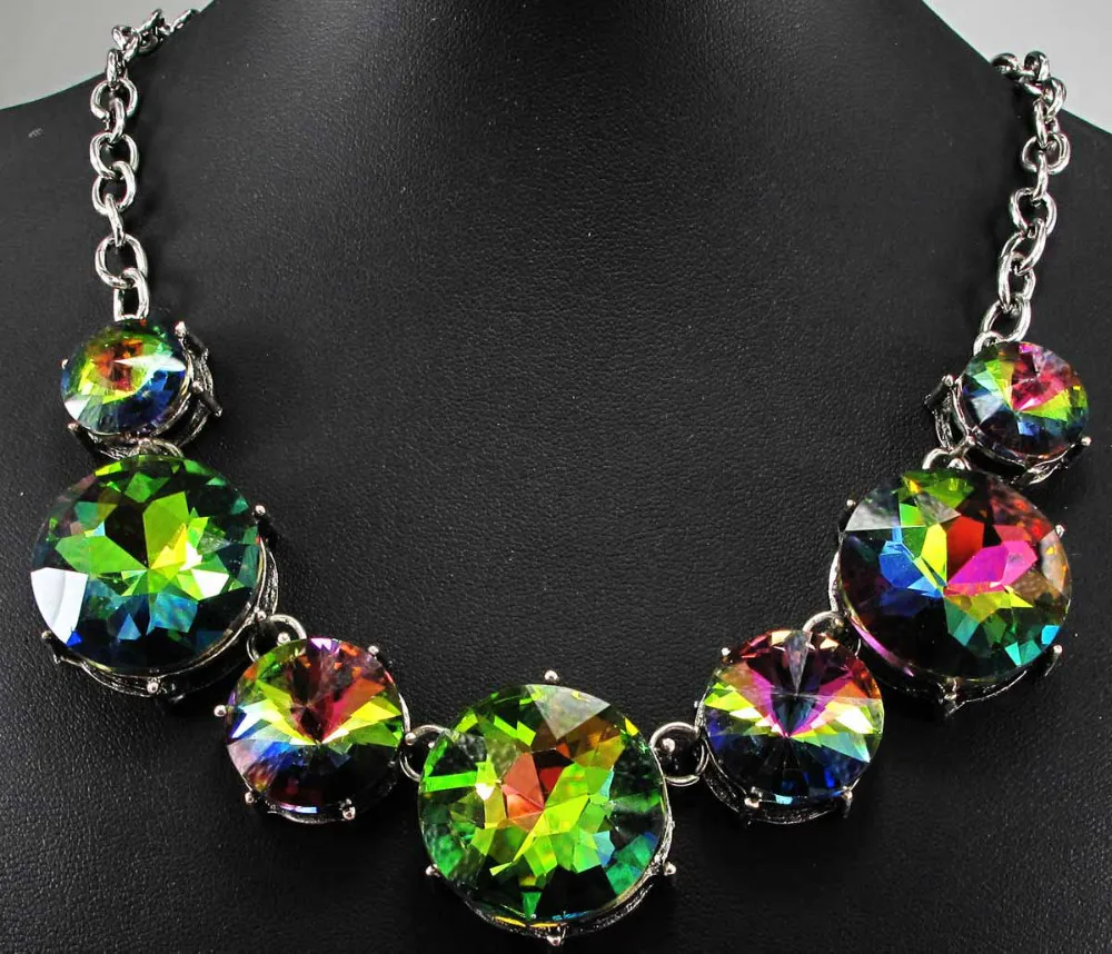 Newest particular Gorgeous Fashion Necklace Jewelry crystal ra Department Statement Necklace Choker Necklaces Pendants Q405 543