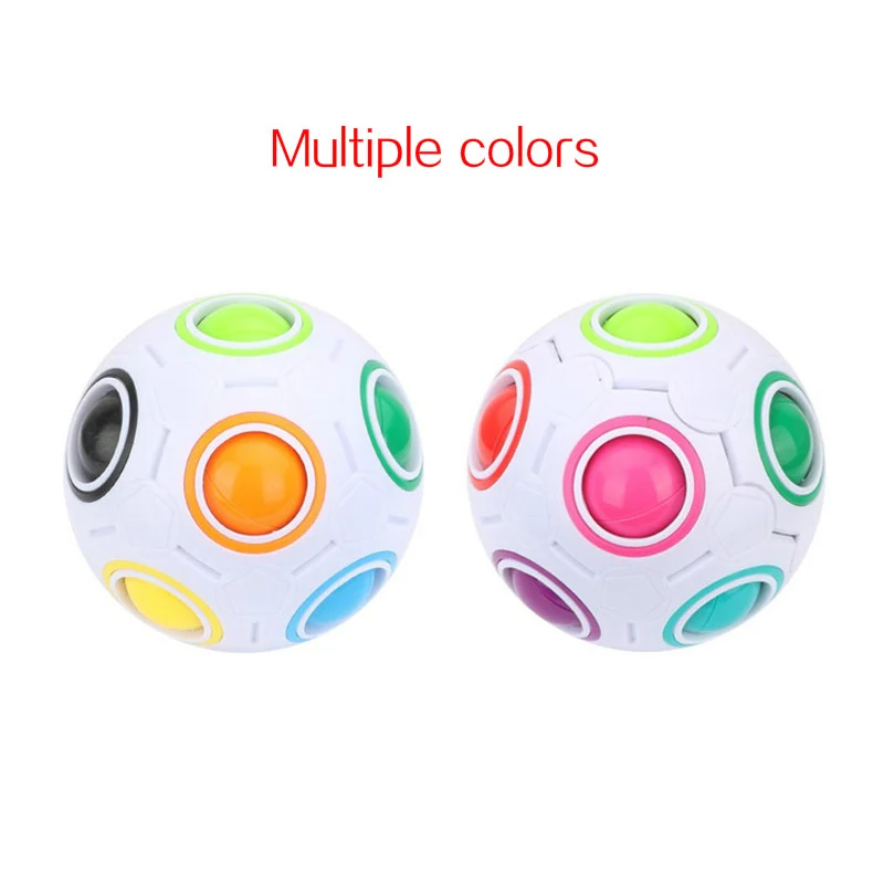 Antistress Cube Rainbow Ball Puzzles Football Magic Cube Educational Learning Toys For Children Adult Kids Stress Reliever Toys