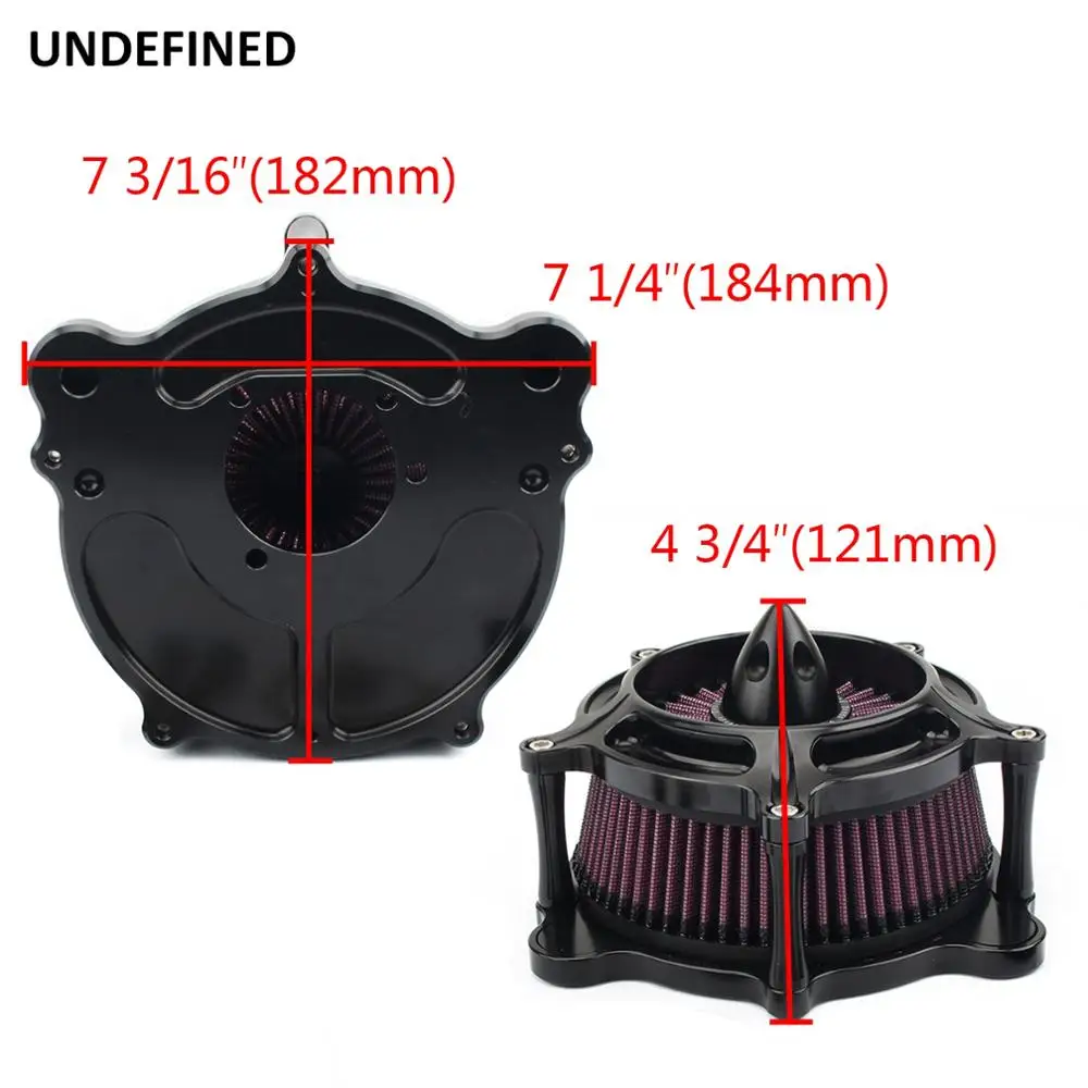 Motorcycle Air Cleaner Intake Filter Kit CNC Turbine Spike For Harley Touring Electra Road Street Glide Dyna FXR Softail Fat Boy