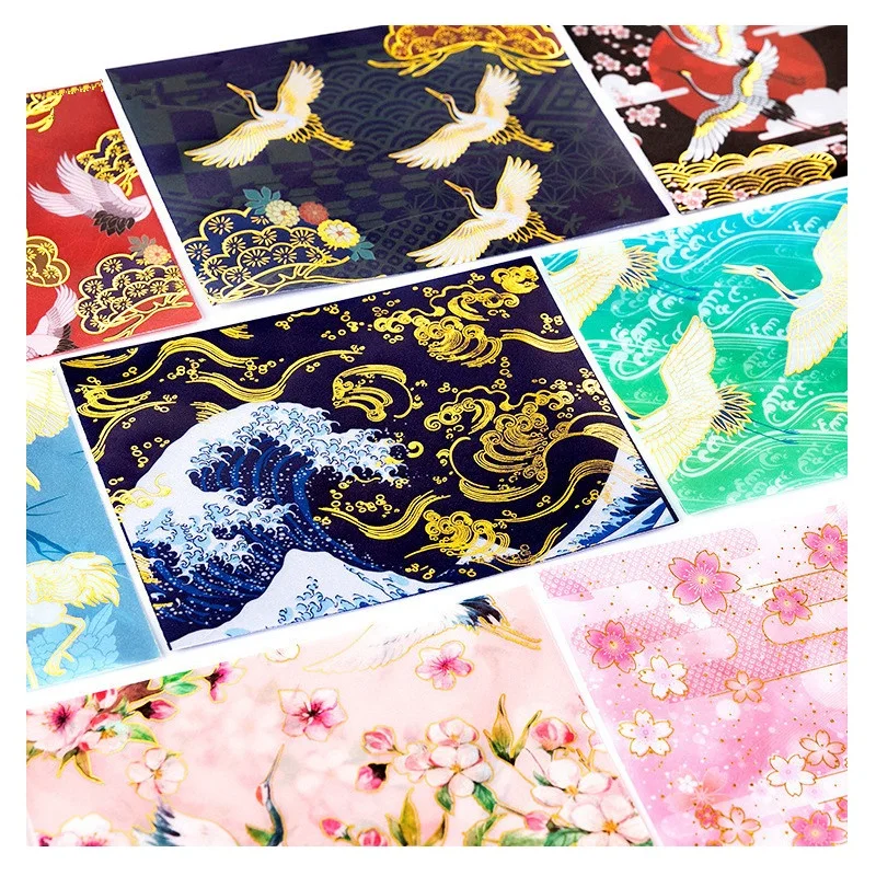 3*Envelope+3*Sealing Sticker Bronzing Sulphuric Acid Paper Craft Paper Envelope Japanese Style Envelope