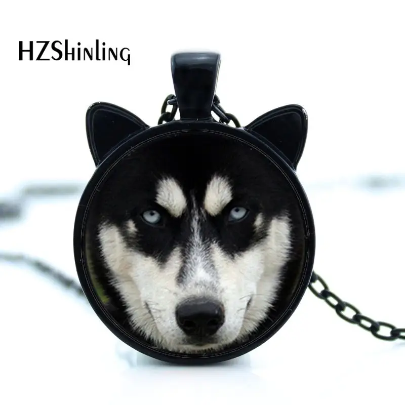 CN-00775 2017 New Siberian Husky Necklace Husky Pendant Jewelry Glass Photo Cabochon Necklace HZ2