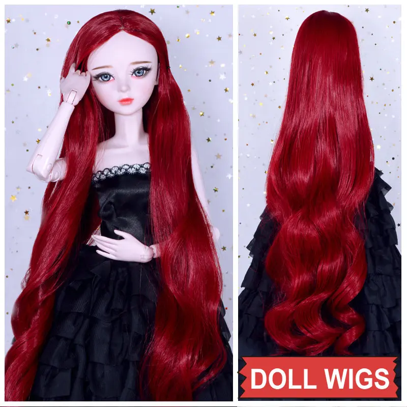 

Girl Doll Wig Colourful Straight Long Hair Curly Hair for Bjd 1/3 Dolls Accessories Girls Toys