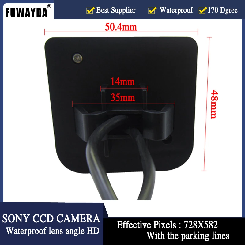 FUWAYDA FOR SONY CCD Car Rear View Mirror Image CAMERA for MAZDA 3/MAZDA 6/MAZDA CX-5 /MAZDA CX-7/ MAZDA CX-9 With Guide Line HD