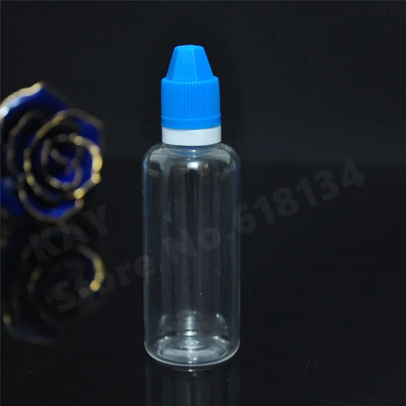 

700pcs 60ml transparent PET plastic dropper bottle with childproof and tamper evident cap wholesale