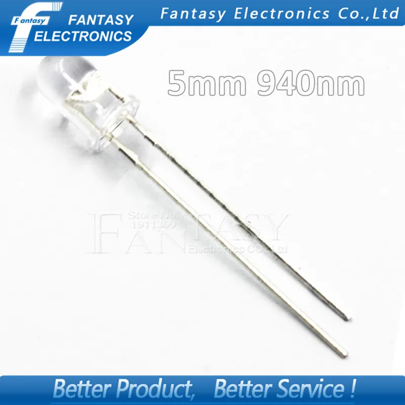 100pcs LED 5mm 940nm IR Infrared Emitting Round Tube Light diode image 6