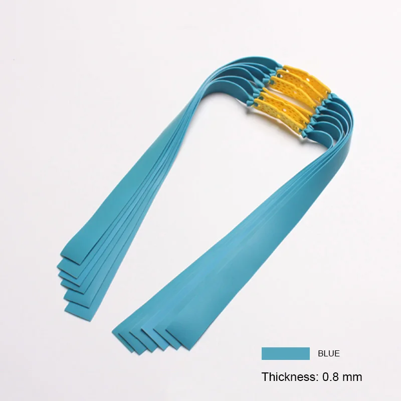 6 stücke Schleuder Jagd Leistungsstarke Flache Gummiband 0,45-1,4mm Hohe Elastizität Outdoor Katapult Schießen Zubehör – Detail 2