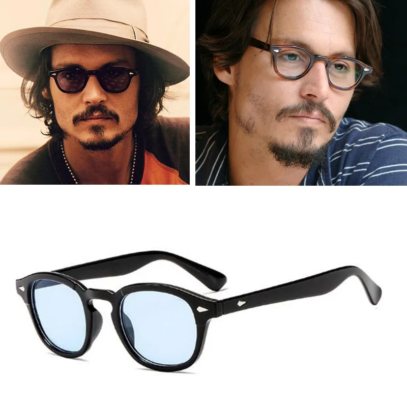 

Magic Adventure Johnny Depp Glasses Pirates of the Caribbean Tinted Glasses Men Sun Glasses Male Retro Red Sunglasses for Men