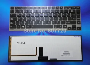 Турецкая клавиатура с серебряной рамкой, черные клавиши для Toshiba U900 U920T U940 U840 U800 U800W U835, подсветка
