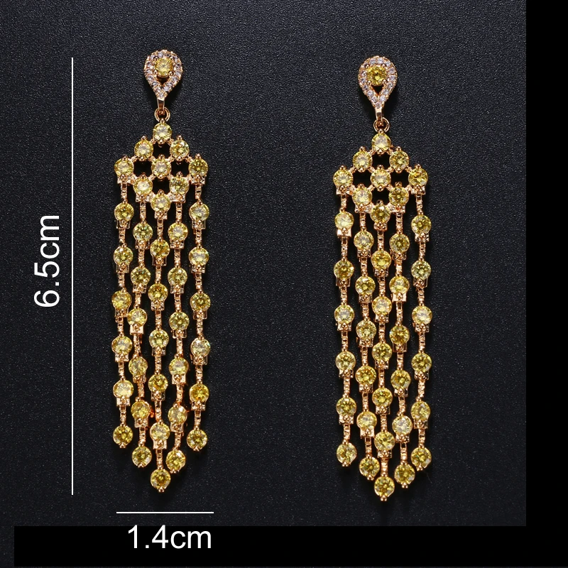 Bettyue Brand Fashion Charm Shining AAA Zircon Three Colors Jewelry Earrings For Woman EuroPean Style Wedding Gifts