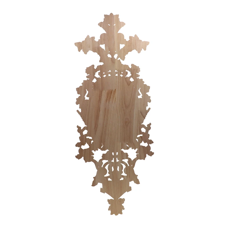 RUNBAZEF Vintage Home Decor Floral Carved Wood Corner Applique Wall Door Cabinet Furniture Decorative Figurines for Miniature