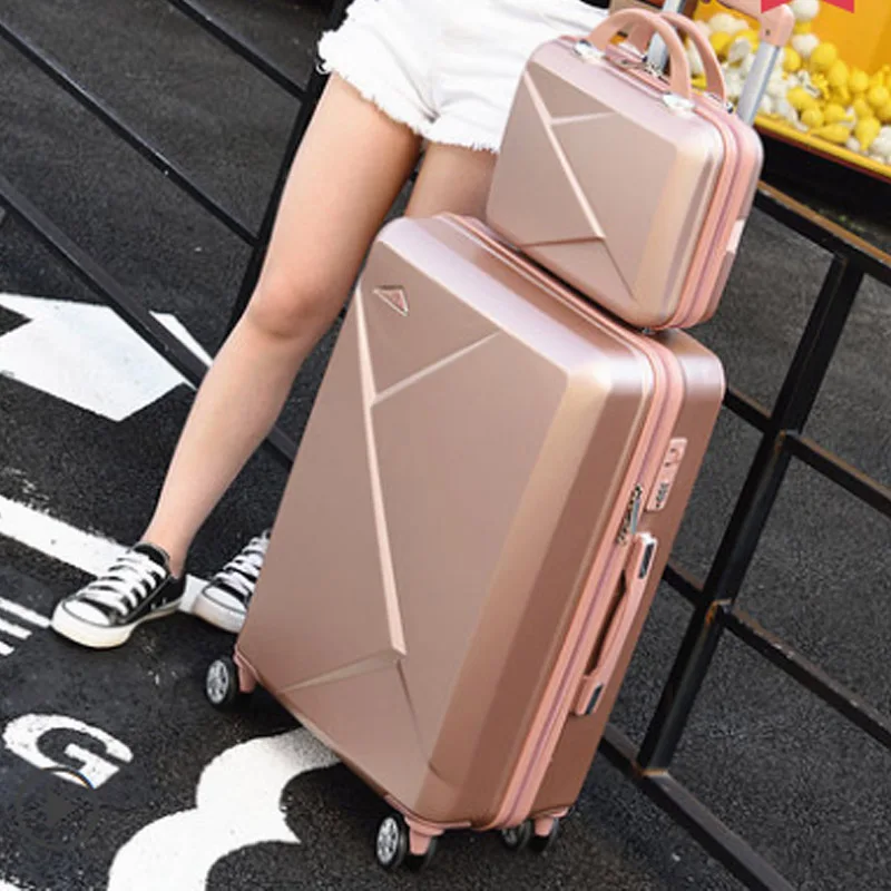 Korean version match girl Lovely Cosmetic bag 20/22/24/26/28 inches students trolley case Travel suitcase woman Rolling luggage