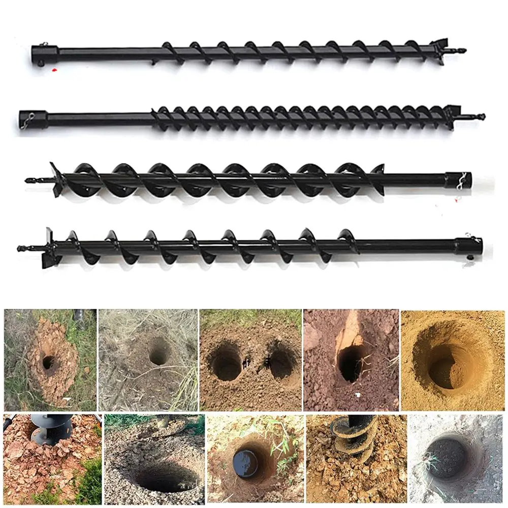 Nuovo 4/6cm Garden Auger Spiral Earth Drill Bit fiore fioriera albero piantare Hole Digger Tool Post Garden Auger Yard Tool