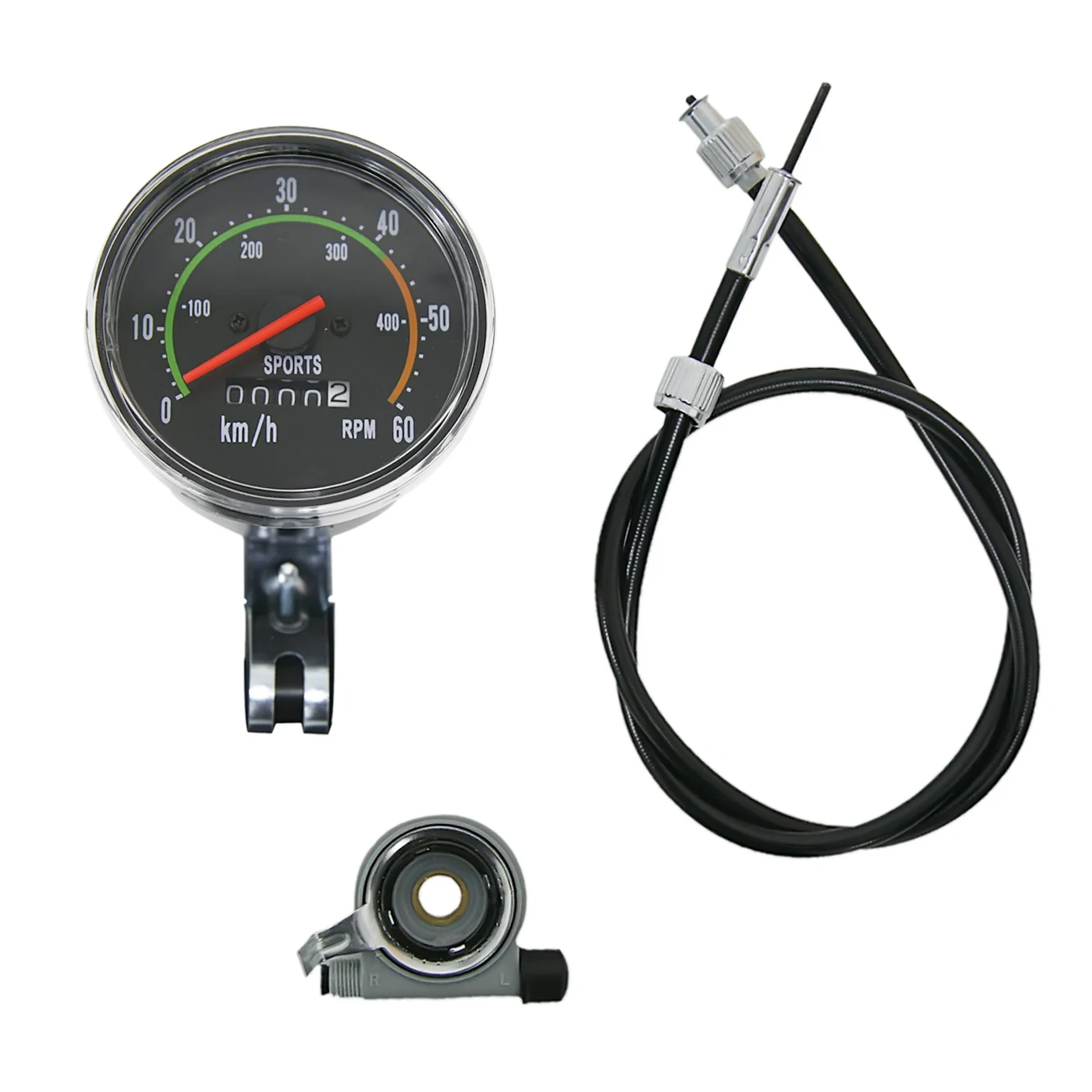 Speedometer & Odometer w/ Mounting Hardware For 80cc Motorized Bicycle Motor