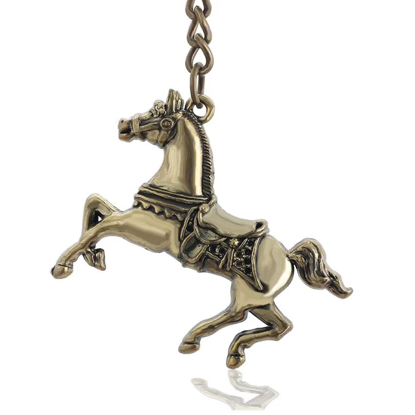 QianBei Hot Sale Horse Animal Pet Keychain Keyring Classic Pendant Key Bag Chain Creative Gift Jewelry Women Men Free Bulk