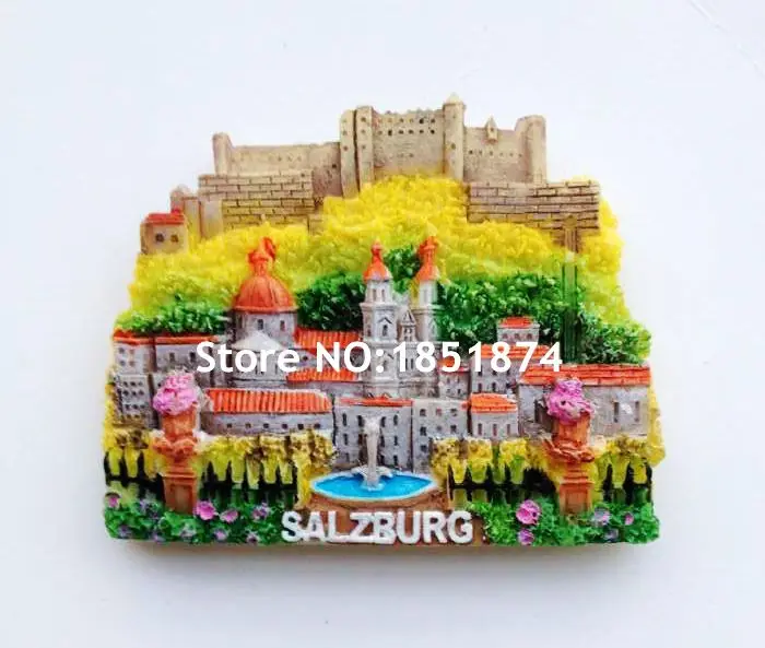 Gorąca sprzedaż Austria wiedeń Salzburg księżniczka Sissi 3D lodówka magnes pamiątki turystyczne lodówka naklejki magnetyczne prezent — zdjęcie 4