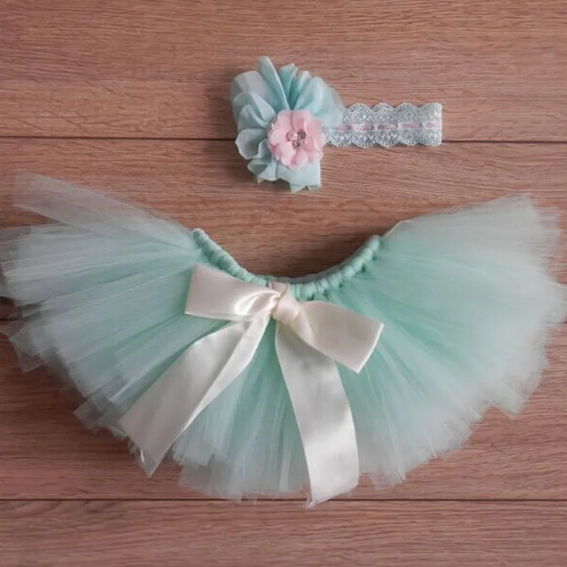 Princess Plum Peacock Feather Tutu Skirt with Vintage Headband Newborn Photography Props Baby Tutu Shower Gift TS035
