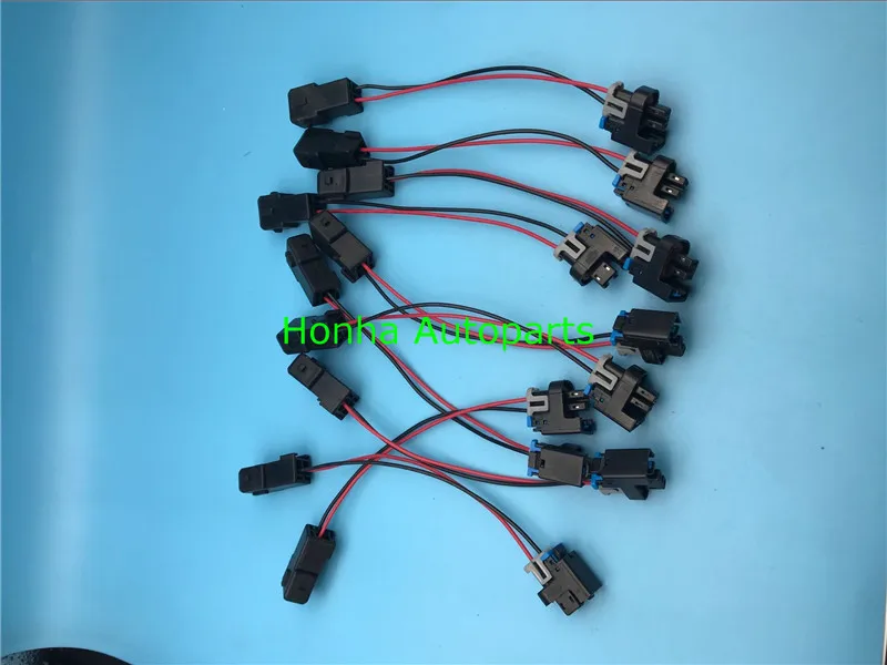 

10/20/50/100 pcs LQ9 5.3 Injectors to LS1 LS6 LT1 EV1 wire Harness Adapters 2 pin male to female connector with 15cm 18 AWG wire