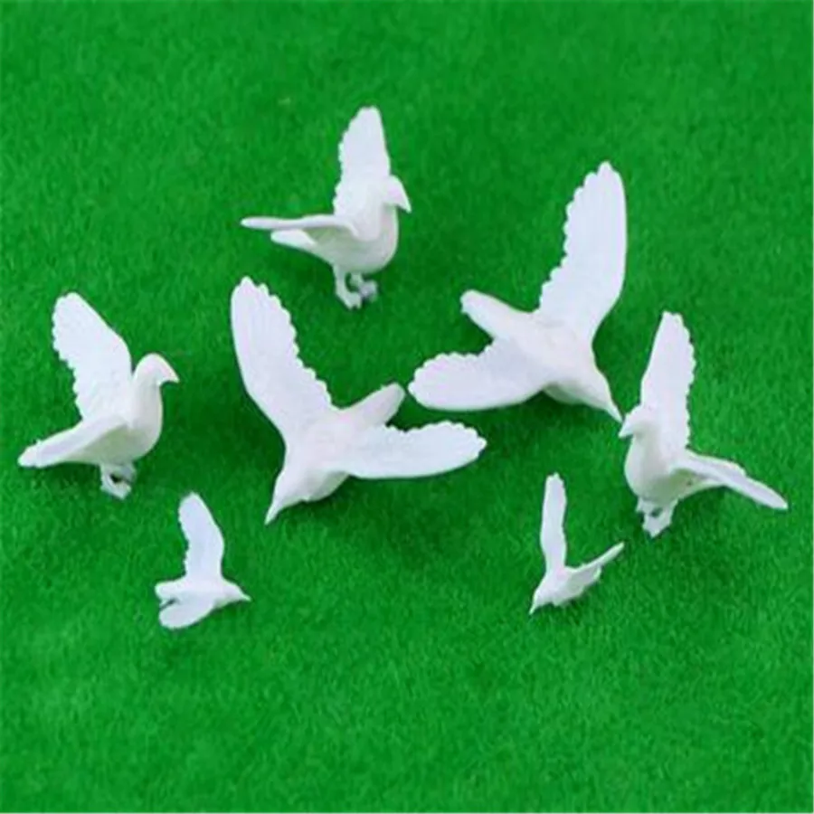 100pcs/lot Plastic Small Figure Toy Dove Bird Of Peace Ho N OO Model Train Scale Railway