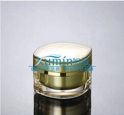 50G gold eye square shape cream JAR,plastic empty 50g Cosmetic Jar,Cosmetic Packaging 50g