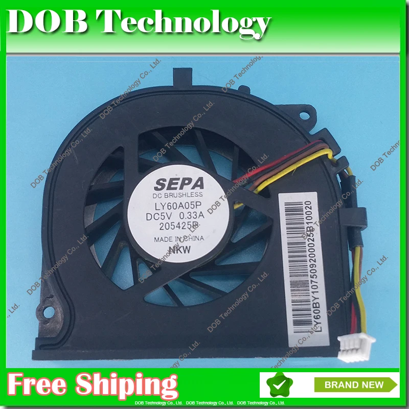 

New laptop cpu cooling fan for Toshiba Satellite P845 P845T P845t-S4305 FAN LY60A05P notebook fan