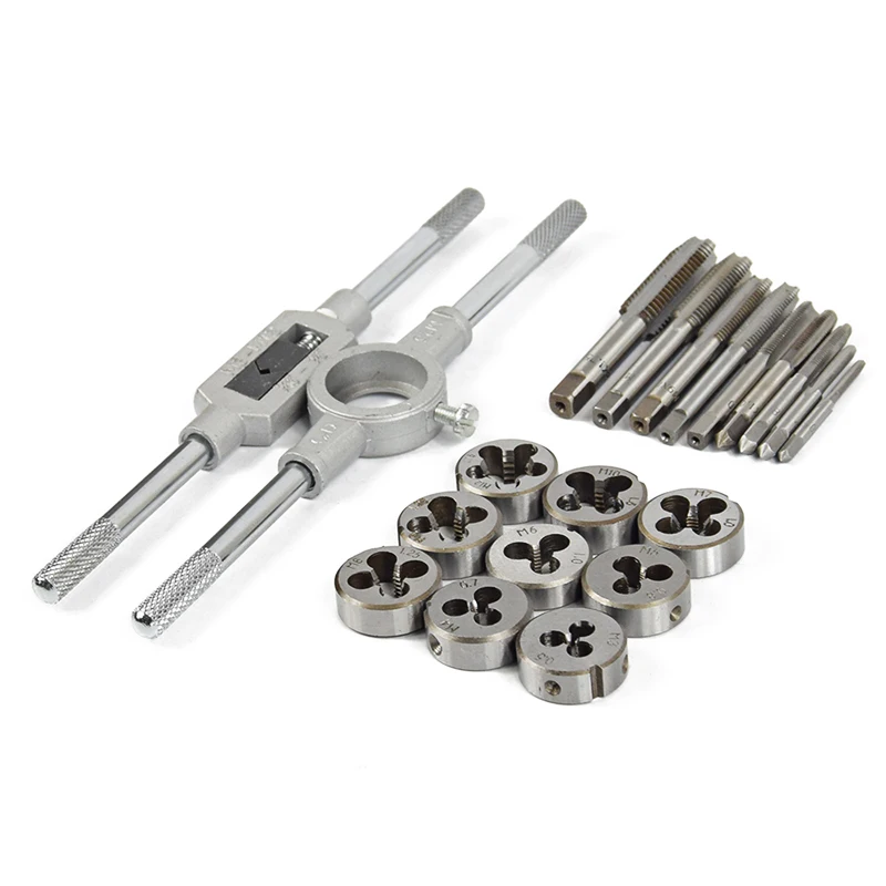 Tap And Die Set 8/20/40pcs Tap Wrench Threading Tools Metric/Imperial Hand Tapping Tools For Metalworking Screw Thread Tap Die