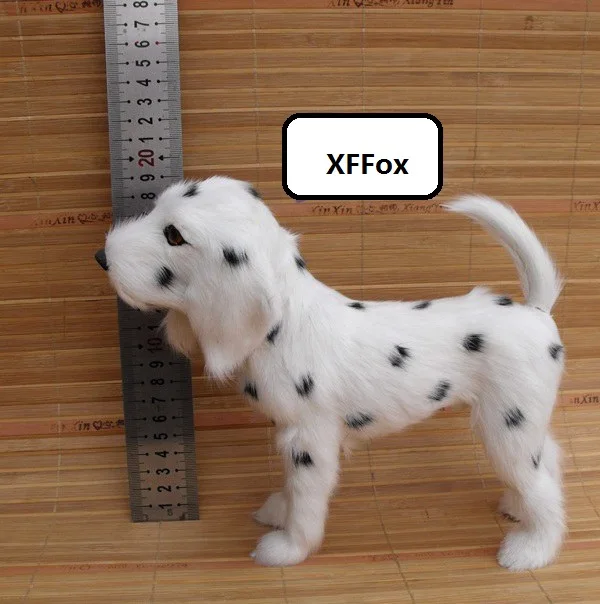 

real life standing spot dog model plastic&furs cute spot dog doll gift about 20x8x19cm xf1590