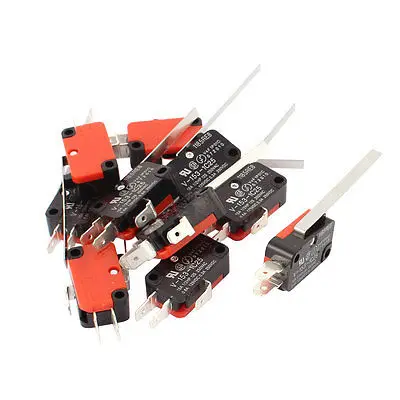 10 Pcs V-153-1C25 27 x 16 x 10mm SPDT Micro Limit Switch 3 Terminals Momentary