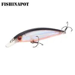 FISHINAPOT 1Pcs Floating 11cm/13.6g Minnow Fishing Lure Laser Lifelike Hard Bait 3D Eyes Wobblers Carp Crankbait Fishing Tackle