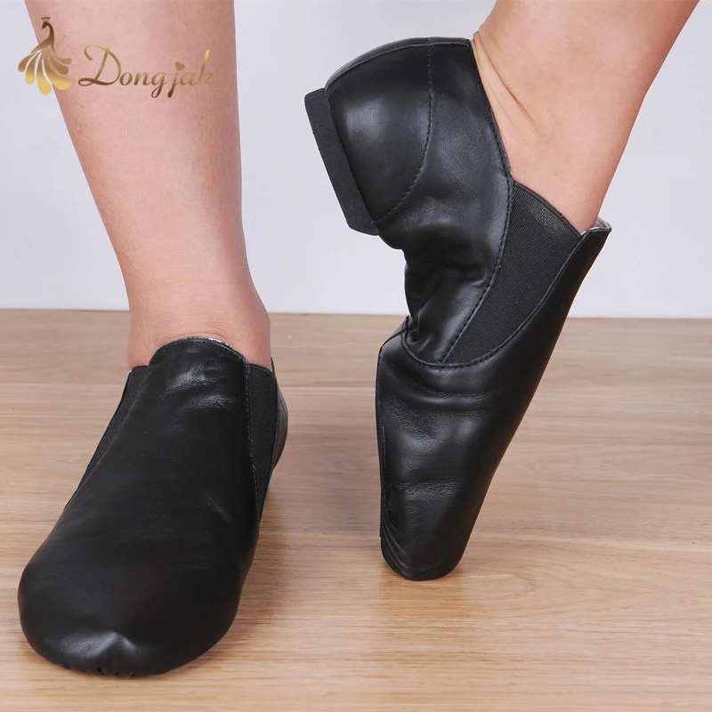 Dongjak completo grão couro ballet sapatos de dança para mulher latina pointe sapatos de dança jazz tênis para homem