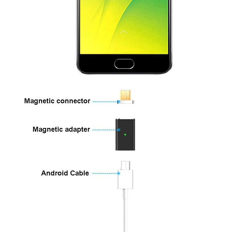 Magnes adsorpcyjny Adapter Micro USB magnetyczny kabel ładujący konwerter do SAMSUNG XIAOMI HUAWEI ASUS Android Phone