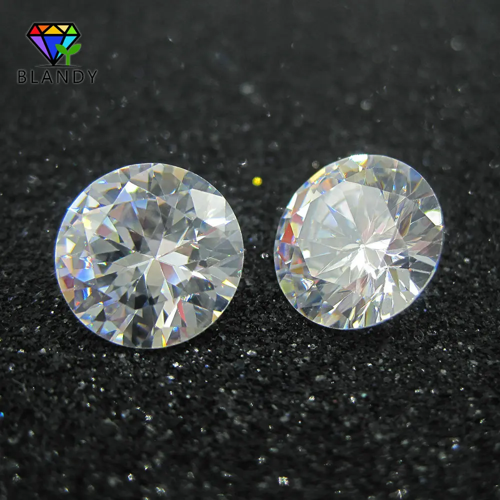 White Cubic Zirconia CZ 1000pcs/lot 5A Quality 0.8~3.0mm Loose Zircon Stone Round Brilliant Cut Synthetic Gems For Jewelry