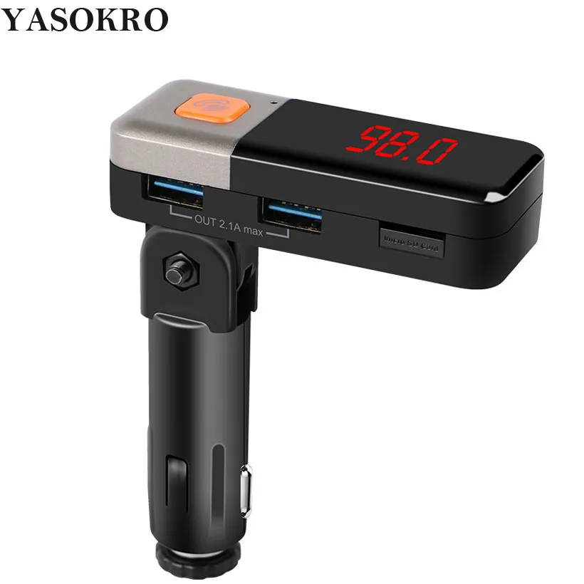 FM Transmitter Original BC11 Bluetooth Car Kit With HandsFree Calling MP3 Music Player Dual USB Car Charger 5V 2.1A Freeshipping