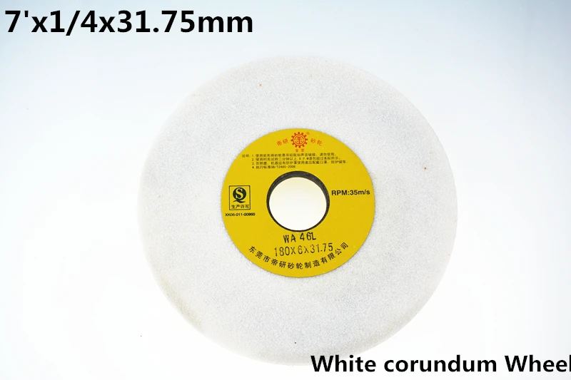 180x6.35x31.75mm White corundum grinding wheel 1pcs free shipping high quality White corundum