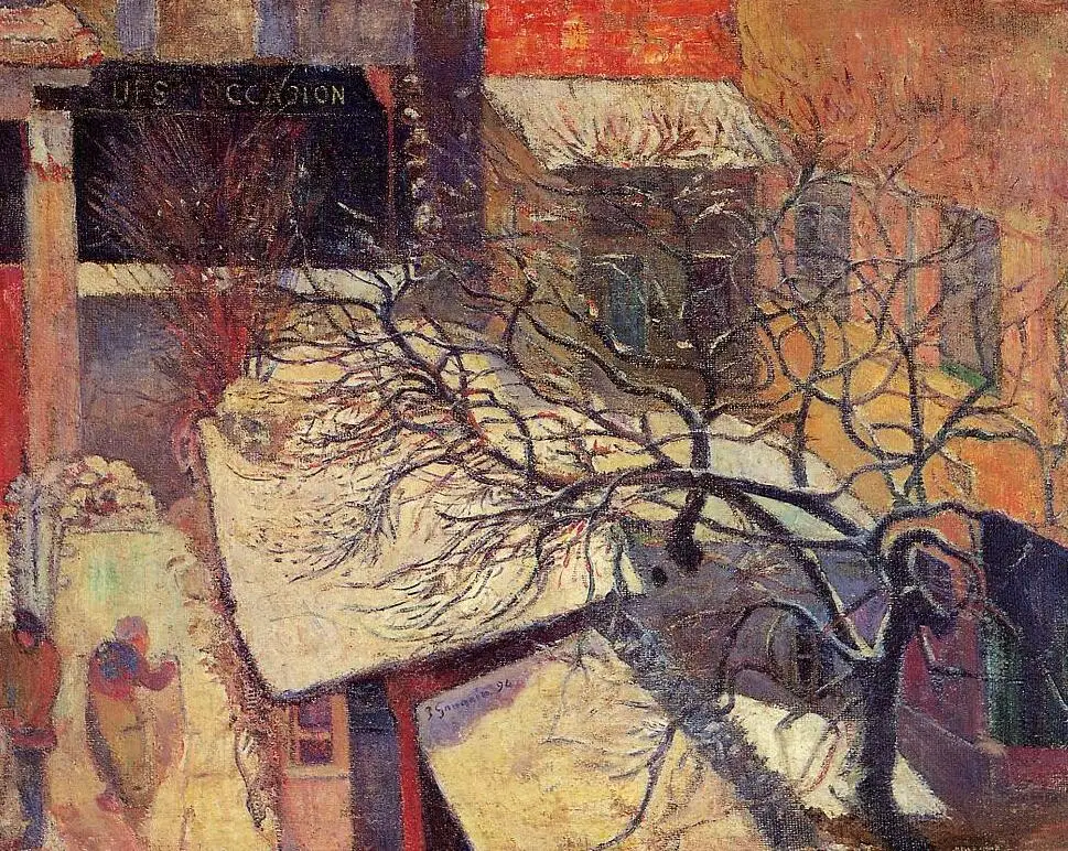 

High quality Oil painting Canvas Reproductions Paris in the snow (1894) by Paul Gauguin hand painted