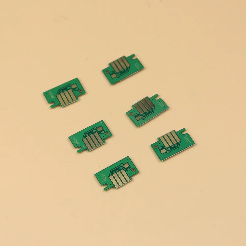 6 teile/los Tinte chip kompatibel für Canon IPF 650 655 750 755 760 765 tinte patrone chip für PFI 102 104