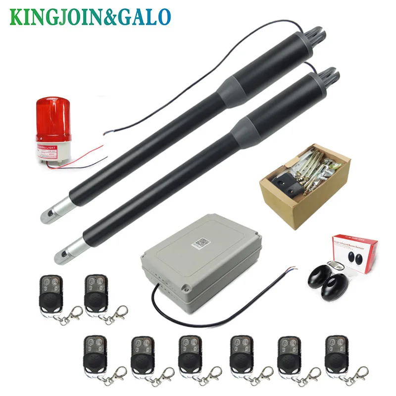 AC 110V/220V Electric Linear Actuator 300kgs Engine Motor System Automatic Swing Gate Opener + 4 remote control