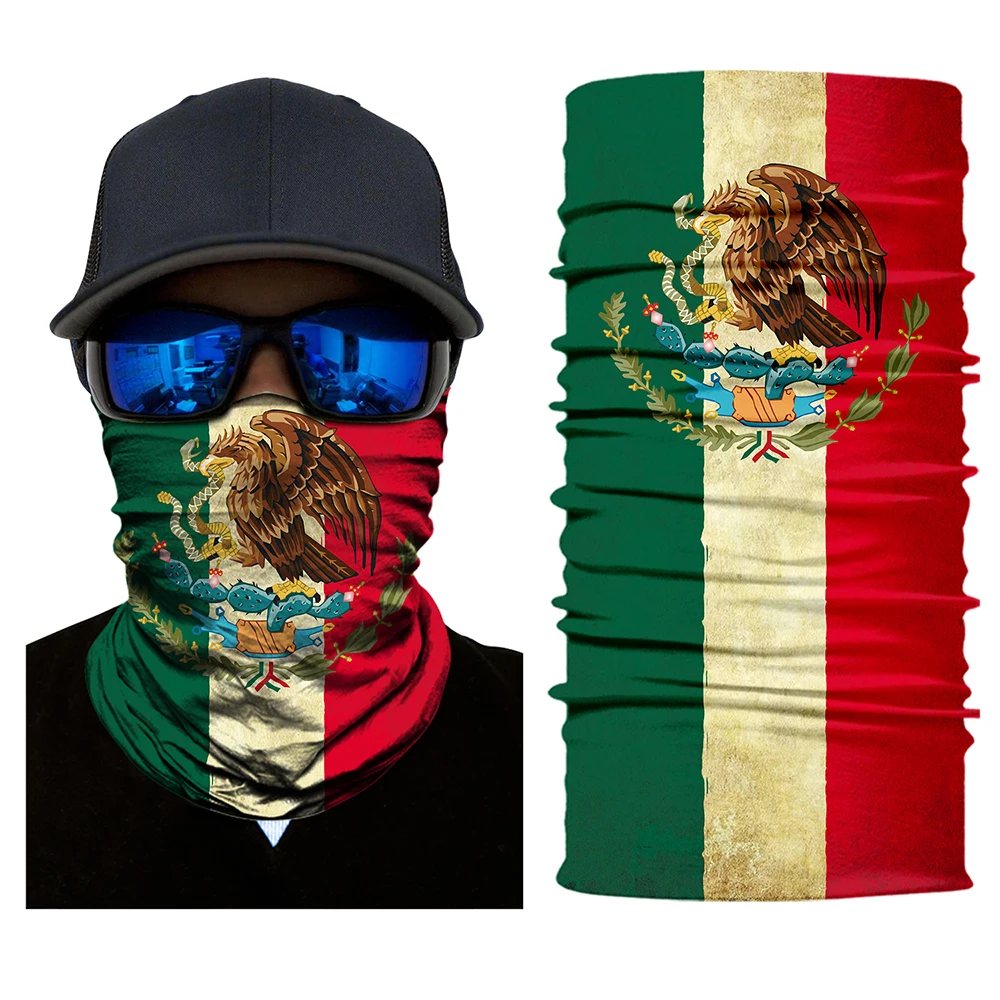 BJMOTO Amazing Country Flag Face Shield Head Face Mask Seamlessly Windproof Anti-UV Multi Wear Tube Motorcycle Rider Biker Scarf