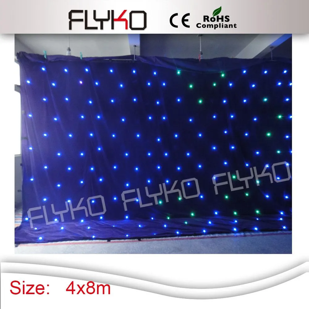 

Free Shipping 4x8m Outdoor cheap folding led star light backdrop with controller and power box