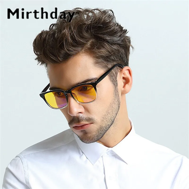 Computer Glasses Frame Men Women Anti Blue Light Blocking Glasses Gaming Protection UV Filter Goggles Yellow Lens Eyeglasses