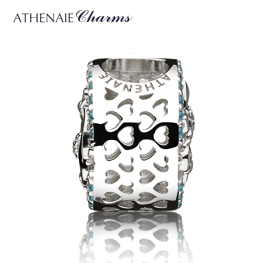 ATHENAIE Popular 100% 925 Sterling Silver Symbol Of Stability Anchor Blue Charms Beads for Bracelet Women Fashion Jewelry image 4