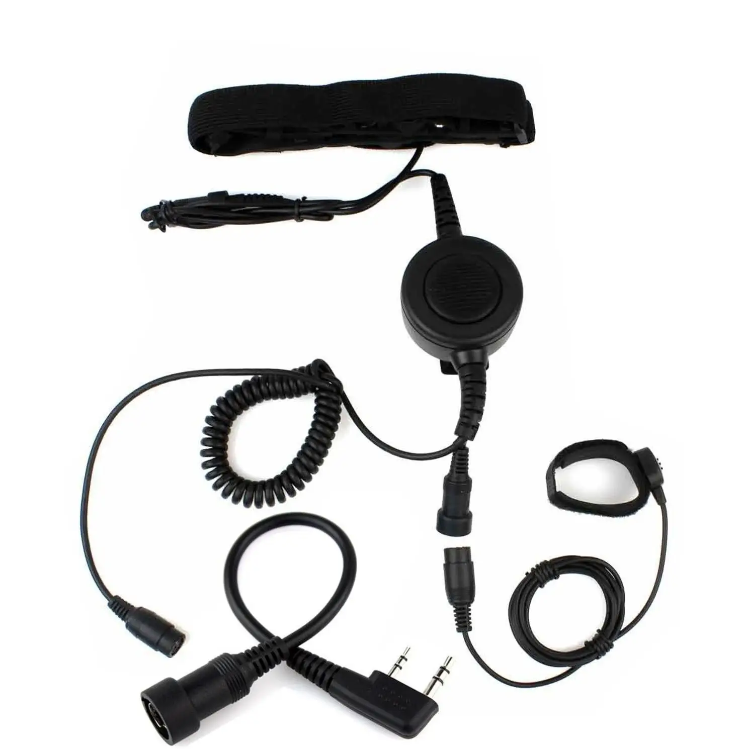 

2 Pin PTT Throat MIC Earpiece for KENWOOD BAOFENG UV5R 888S PUXING WOUXUN Radio