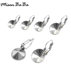 50PCS/lots Wholesale Stainless Steel Earings Cabochon Setting For Jewelry DIY Making Finding Earrings Base