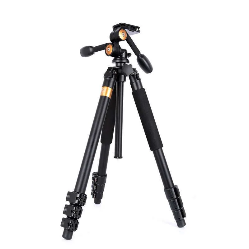 QZSD Q620 Professional DSLR Video Camera Tripod + Panoramic Head Stable Heavy Camera Stand for Telephoto Lens Recorder Camcorder