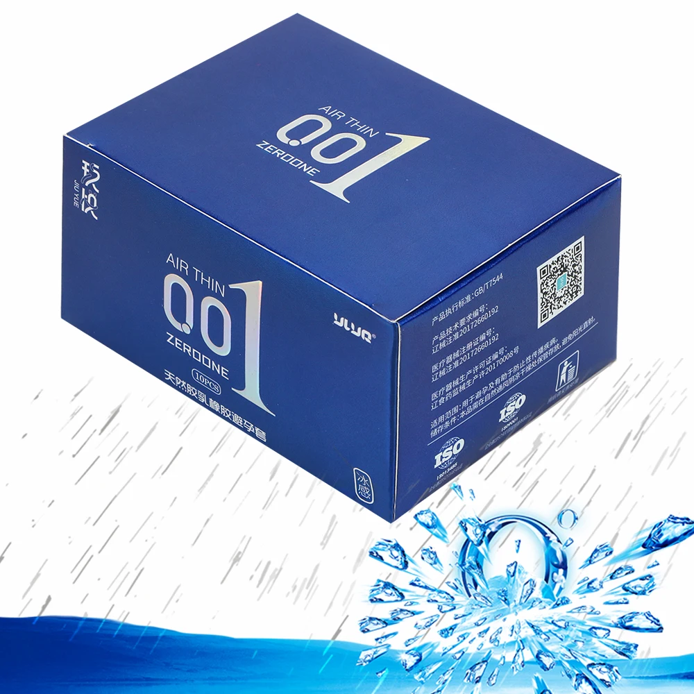 VATINE 10 Pieces/Box 0.01 Ultra Thin Hyaluronic Acids Condoms Natural Latex Ice Heat Touch Condom